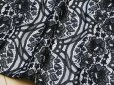 画像3: 【新品】4519【F】上質 大きな花刺繍 スカート 黒系 ボリュームフレア 貼り合わせ加工 大人の上品スタイル (3)