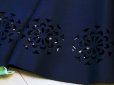 画像3: 【新品】4464【L】上質 裾カッティング花模様 スカート 紺 ボンディング ボリュームフレア 大人の上品スタイル 1/30 (3)