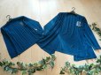 画像1: 【新品】5513【L】上質 ウール混 ツインニット 青緑 大きめリブ編み 冬 女性 レディース ファッション (1)