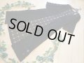 【新品】6066【ML】上質 メッシュ刺繍 マキシ丈 カーディガン 黒 透け感 綿70％ 大人の羽織りもの