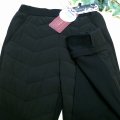 新品 9485 M ダウンパンツ ダウン80％ 後ろ裏微起毛 秋 冬 レディース 黒 異素材切替パンツ ストレッチ 撥水加工 上質