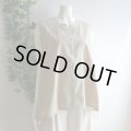 新品 9691 ML カットワーク 刺繍 綿100％ シャツ プルオーバー ベージュ 夏 レディース インド製 コットン ブラウス 異素材切替
