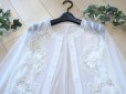画像1: 新品 9699 ML クロシェ 立体 花刺繍 サマーニット カーディガン 白 春 夏 秋 レディース 透け感 花モチーフ 上質 上品 (1)