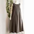新品 9805 L 綿麻 シャツ ワンピース モカ茶 夏 レディース ピンタック インド製 リネン コットン ロング マキシ 50代 60代 70代