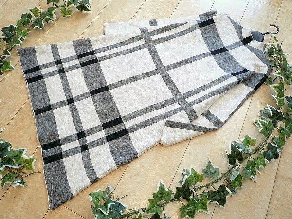 画像1: 新品 9921 ML 英国調 チェック ニット ワンピース アイボリー系 秋 冬 レディース ボトルネック 上質 上品 50代 60代 70代