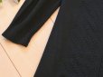 画像4: 【新品】5394【L】上質 模様編み ニット ワンピース 黒系 Aライン 大人の秋冬スタイル