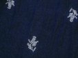 画像6: 【新品】5637【L】上質 花刺繍 綿100％ シャツワンピース 紺系 くるみボタン ダンガリー 大人のナチュラルスタイル