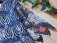 画像8: 【新品】6010【L】上質 花柄入総クロシェ刺繍 チュニックワンピース 紺系 裏地あり 夏 大人の高級スタイル