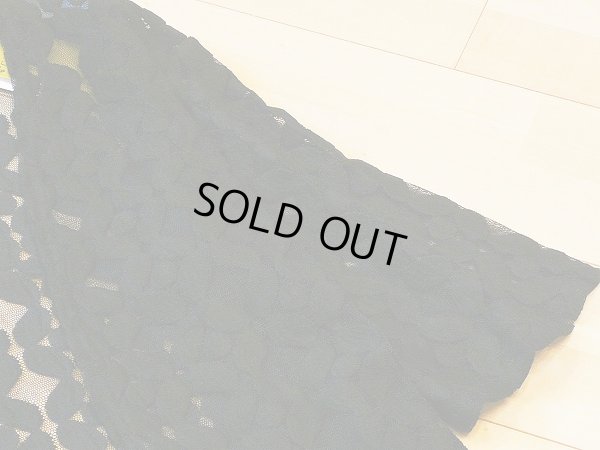 画像6: 【新品】6066【ML】上質 メッシュ刺繍 マキシ丈 カーディガン 黒 透け感 綿70％ 大人の羽織りもの