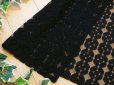 画像5: 【新品】6066【ML】上質 メッシュ刺繍 マキシ丈 カーディガン 黒 透け感 綿70％ 大人の羽織りもの