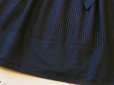 画像2: 【新品】6177【M】上質 立体格子織り ワンピース 黒 異素材裾切替 透け感 裏地あり リボン付 タックフレア 夏 高級 大人スタイル (2)