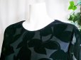 画像9: 【新品】6359【11ABR】上質 フロッキー花模様 ワンピース 黒 フリルリボン袖 チュール ベルベット 高級 日本製 大人スタイル