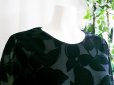 画像8: 【新品】6359【11ABR】上質 フロッキー花模様 ワンピース 黒 フリルリボン袖 チュール ベルベット 高級 日本製 大人スタイル