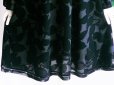 画像5: 【新品】6359【11ABR】上質 フロッキー花模様 ワンピース 黒 フリルリボン袖 チュール ベルベット 高級 日本製 大人スタイル