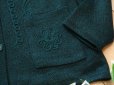 画像6: 【新品】7509【L】刺繍調花模様 ポロカーディガン 緑 グリーン 長袖 ニット 襟あり 羽織りもの 上品