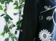 画像7: 【新品】8140【L】上質 ひまわり 花刺繍 シャツ チュニック 黒 長袖 コットン100％ 前ボタン 40代 50代 60代 春 夏