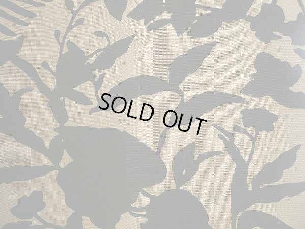 画像5: 【新品】8174【L】上質 重ね着調 綿麻 ボタニカル柄 ワンピース カーキ地黒 五分袖 シフォンアウター 40代 50代 60代 春 夏 秋