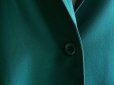 画像2: 【新品】8323【L】上質 テーラード襟 ロングジレ 緑 袖なし 羽織りもの 飾りベルト かっこいい 40代 50代 60代 春 夏 秋 (2)