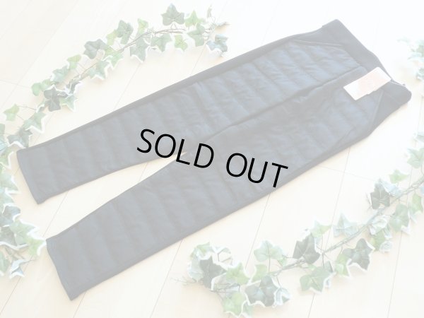 画像2: 新品 9257 M ダウンパンツ風 中綿キルト切替パンツ 秋 冬 裏シャギー レディース 黒 あったか 裏起毛 ストレッチ 後ろのみ裏シャギー仕様