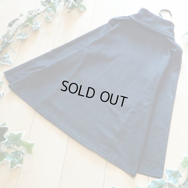 画像2: 新品 9304 ML ニット 刺繍 プルオーバー 秋 冬 オフタートル 起毛ニットソー レディース グレー系 うずまき模様 異素材切替