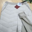 画像8: 新品 9486 LL ダウンパンツ ダウン80％ 後ろ裏微起毛 秋 冬 レディース グレージュ 異素材切替パンツ ストレッチ 撥水加工 上質
