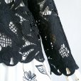 画像6: 新品 9492 ML クロシェ カットワーク 刺繍 カーディガン 春 夏 レディース 黒 エレガント 羽織もの 上質 上品