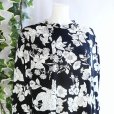 画像7: 新品 9495 ML 大きな花柄 チュニック 春 夏 秋 レディース 黒系 ゆったりハイネック ストレッチ 薄手 ジャージー