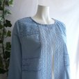 画像8: 新品 9513 L カットワーク 刺繍 綿麻混 シャツ ジャケット 春 夏 秋 ライトブルー系 レディース リネン コットン レース 高級 上質 上品
