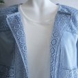 画像6: 新品 9513 L カットワーク 刺繍 綿麻混 シャツ ジャケット 春 夏 秋 ライトブルー系 レディース リネン コットン レース 高級 上質 上品