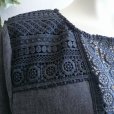 画像5: 新品 9514 L カットワーク 刺繍 綿麻混 シャツ ジャケット 春 夏 秋 紺ネイビー系 レディース リネン コットン レース 高級感 上質 上品