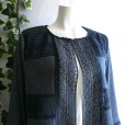 画像9: 新品 9514 L カットワーク 刺繍 綿麻混 シャツ ジャケット 春 夏 秋 紺ネイビー系 レディース リネン コットン レース 高級感 上質 上品