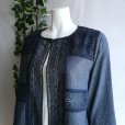 画像10: 新品 9514 L カットワーク 刺繍 綿麻混 シャツ ジャケット 春 夏 秋 紺ネイビー系 レディース リネン コットン レース 高級感 上質 上品