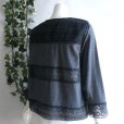 画像11: 新品 9514 L カットワーク 刺繍 綿麻混 シャツ ジャケット 春 夏 秋 紺ネイビー系 レディース リネン コットン レース 高級感 上質 上品