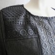 画像7: 新品 9515 L カットワーク 刺繍 綿麻混 シャツ ジャケット 春 夏 秋 黒ブラック系 レディース リネン コットン レース 高級感 上質 上品