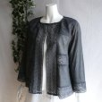 画像4: 新品 9515 L カットワーク 刺繍 綿麻混 シャツ ジャケット 春 夏 秋 黒ブラック系 レディース リネン コットン レース 高級感 上質 上品