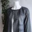 画像6: 新品 9515 L カットワーク 刺繍 綿麻混 シャツ ジャケット 春 夏 秋 黒ブラック系 レディース リネン コットン レース 高級感 上質 上品