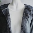 画像2: 新品 9515 L カットワーク 刺繍 綿麻混 シャツ ジャケット 春 夏 秋 黒ブラック系 レディース リネン コットン レース 高級感 上質 上品 (2)