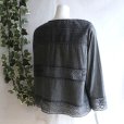 画像10: 新品 9515 L カットワーク 刺繍 綿麻混 シャツ ジャケット 春 夏 秋 黒ブラック系 レディース リネン コットン レース 高級感 上質 上品
