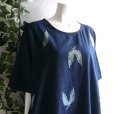 画像11: 新品 9520 ML リーフ刺繍 綿100％ デニム シャツ ワンピース 春 夏 秋 レディース 紺系 インディゴ インド製 ナチュラル コットン