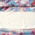 画像8: 新品 9537 ML 絵画風 大きな花柄 シフォン ワンピース 春 夏 くすみブルー系 レディース ノースリーブ マキシ 透け感 インド製