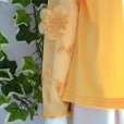 画像4: 新品 9556 ML 花モチーフ メッシュ ハイネック ブラウス 春 夏 秋 カットソー レディース マスタード系 異素材切替 メロウフリル 上質