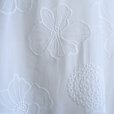 画像10: 新品 9560 ML 大きな花刺繍 ブラウス チュニック 春 夏 白 レディース 袖リボン Aライン フレア 美しい透け感 上品