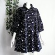 画像7: 新品 9562 ML 大きな花刺繍 綿100％ シャツ チュニック 春 夏 黒系 レディース ロング シャツ 上品
