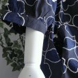 画像2: 新品 9562 ML 大きな花刺繍 綿100％ シャツ チュニック 春 夏 黒系 レディース ロング シャツ 上品 (2)