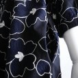 画像10: 新品 9562 ML 大きな花刺繍 綿100％ シャツ チュニック 春 夏 黒系 レディース ロング シャツ 上品
