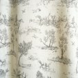 画像9: 新品 9577 ML 後タック 麻混 ワンピース 生成り 風景画風柄 Aライン フレア レディース ノースリーブ リネン ナチュラル 上品