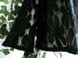画像4: 新品 9596 ML カットワーク 刺繍 クロシェ レース フレア ジャケット 春 夏 黒 レディース ノーカラー 七分袖 カーディガン 上質 上品