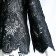 画像9: 新品 9604 ML クロシェ風 ブラウス カーディガン 黒 春 夏 レディース クラシカルレース 長袖 上質 上品
