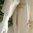 画像6: 新品 9629 L ボタニカル 刺繍 麻混 ワンピース 生成り 春 夏 秋 レディース コクーン リネン 高級 上質 上品