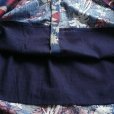 画像3: 新品 9632 ML 綿100％ シャーリング ワンピース 春 夏 紺系 レディース 和風 花柄 半袖 前開きボタン インド製 ナチュラル コットン